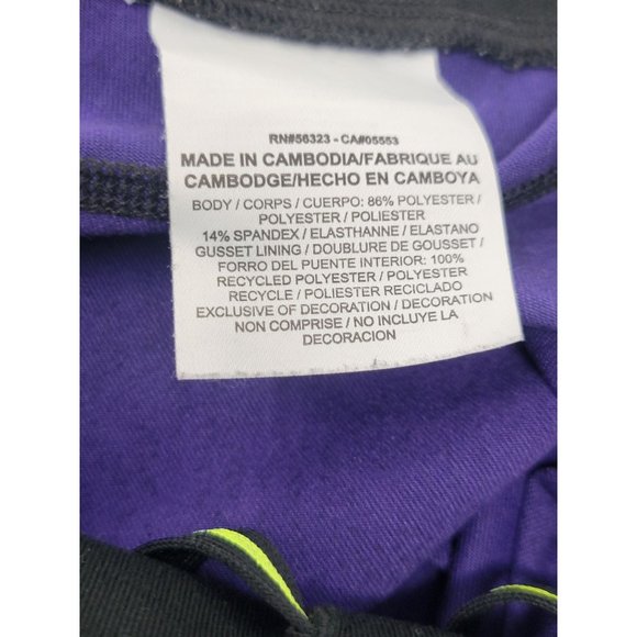 Nike Workout Leggings Purple Black Running Yoga Pants Women's Size Medium‎ - Picture 5 of 6